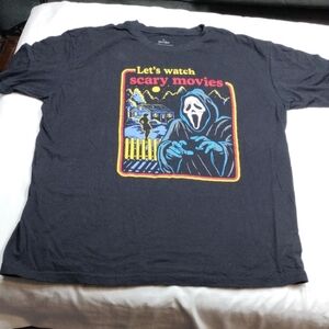 Let's Watch Scary Movies Men's T Shirt Size XL